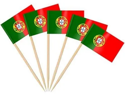 Productafbeelding van Tandenstokervlaggen, Portugal, 200 stuks, voor feest en decoratie
