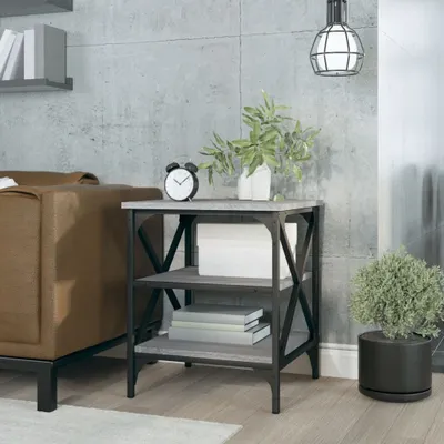 Obrázok produktu pre vidaXL Bočný stolík Grey Sonoma 40x42x50 cm Materiál na báze dreva - Bočný stolík - Konferenčný stolík - Stolík