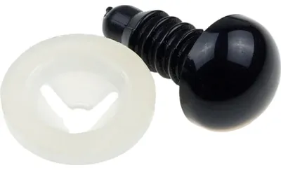 Immagine prodotto di Occhietti o puntini decorativi - 12 mm, (diametro) confezione da 10 pezzi - Neri