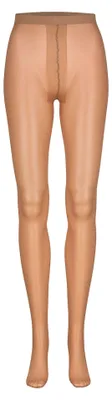 Produktbild von Nur Die Glow Effekt Strumpfhose 15 DEN komplett transparente Feinstrumpfhose glänzende Optik Gold-Schimmer Nylon-Strumpfhose Damen