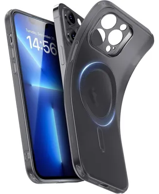 Obrázek produktu pro Pouzdro pro iPhone 13 Pro Max, kompatibilní s MagSafe, průhledné, nárazuvzdorné, tenké, matně černé