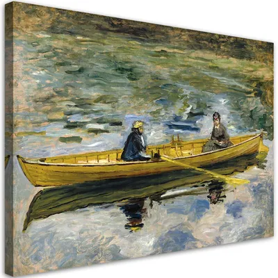 Immagine prodotto di Tela Claude Monet e Madame Henriot - Auguste Renoir 100x70 Feeby Quadro colorato per la parete pronto per essere appeso