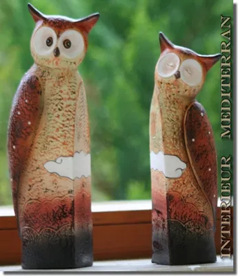 Produktbild von 2 FIGUREN EULENPÄRCHEN - Größe ca.25 CM