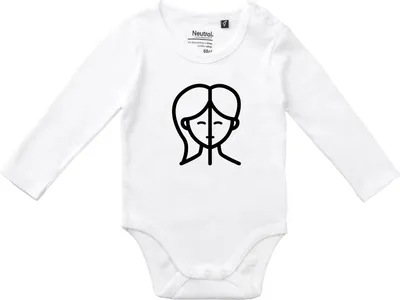 Produktbild von Huuraa Baby Body Zwillinge Sternzeichen Symbol 80 White  Baumwolle Fairtrade Langarmbody Geschenkidee