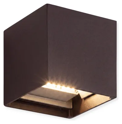 Produktbild von SensaHome Cube – Moderne LED-Wandleuchte für Außen und Innen – Design-Außenbeleuchtung – IP65 wasserdicht – Kaltweiß (6000 K) – Schwarz