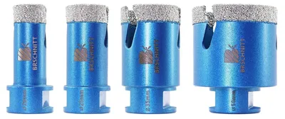 Produktbild von Fliesenlochsäge Set Diamant-Kernbohrer 20/25/35/50mm M14 Gewinde für Porzellan Fliesen Keramik Marmor Granit 4 Stück