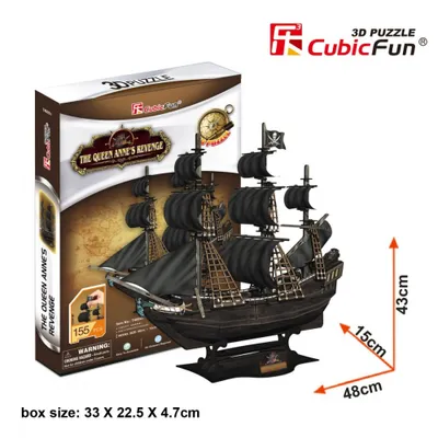 Obrázok produktu pre 3D puzzle 155 dielikov. Lo Queen Anne's Revenge