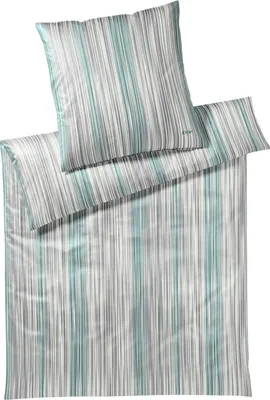 Produktbild von JOOP! Mako-Satin-Kissenbezug einzeln Pinstripe Farbe Jade Größe 80x80cm AL