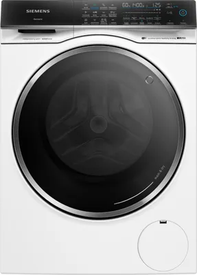 Produktbild von Siemens iQ700 WN54C2A90, Frontlader, Freistehend, Weiß, Links, Schwarz, Schwarz