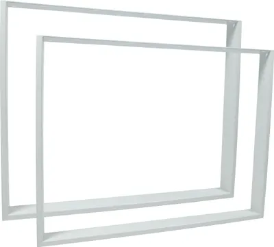 Produktbild von Natural Goods Berlin Möbelkufen RECHTECK, Tischkufen, Tischbeine, Tischgestell, Esstisch, Bank, Couchtisch, Weiß, B90xH72 cm, 2 Stück