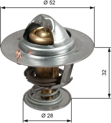 Produktbild von GATES Thermostat Kühlmittel 92°C für FORD Fiesta Mk6 Schrägheck (JA8, JR8) FOCUS III Turnier FOCUS III Mondeo V Kombi (CF)