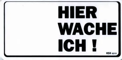 Produktbild von Warnschild - HIER WACHE ICH! - Gr. 20 x 10 cm - 308215 - Sicherheit