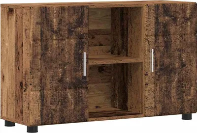 Produktbild von "2026 Moderne" Sideboard mit Regal Altholz 88,5x30,5x55,5cm Holzwerkstoff - Wohnwände CC476286