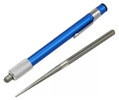 Produktbild von Diamant Messerschärfer, Tragbarer Schleifstein Schleifer, Diamant Schleifstift Schleifer, Wetzstab Schleifstab Diamantschärfstift für Messer Jagd Küchenmesser Blau