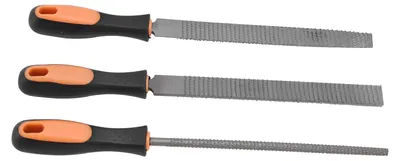 Produktbild von 3-teiliges Holzfeilen-Raspel-Grobzahn-Halbrund-Flachhandwerkzeug-Set für die Holzbearbeitung
