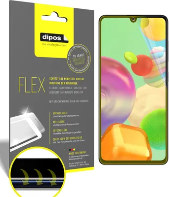 Produktbild von 3x Schutzfolie für Samsung Galaxy A41 Folie, 100% Displayabdeckung, dipos Flex