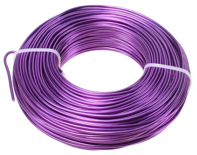 Produktbild von 60m Aluminiumdraht Ø 2mm Aludraht Basteldraht Dekodraht Schmuckdraht violett