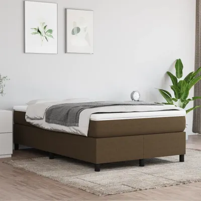 Zdjęcie produktu dla Maison Exclusive - Łóżko kontynentalne, ciemnobrązowa, 120x200 cm, tkaniną