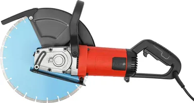 Produktbild von Mauerschlitzer - Elektrische Mauernutfräse - 220V - 3500W, 5800W max - 3800 U/min - Diamant-Trennscheiben - Blau