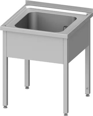 Produktbild von Spültisch ohne Grundboden 600x600x850 mm, mit einem Becken mit Aufkantung, verschweißt
