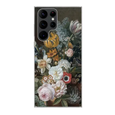 Produktbild von MuchoWow® Handyhülle Schutzhülle Hülle für Samsung Galaxy S22 Ultra Stilleben mit Blumen - Gemälde von Eelke Jelles Eelkema Silikon Softcase Handy Hülle - Abbildung