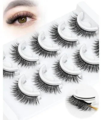 Produktbild von Selbstklebende Wimpern 12mm Wispy 5 Paar Künstliche Wimpern Ohne Kleber