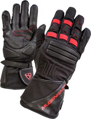 Immagine prodotto di Guanti invernali da moto MUGENRACE Primo, nero/rosso, 2XL