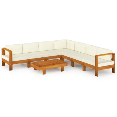 Obrázok produktu pre vidaXL 8-dielna záhradná súprava s vankúšmi 100 x 60 cm akáciové drevo