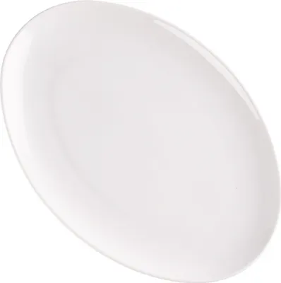Produktbild von Ovale Porzellanplatte, cremefarben, 30 cm