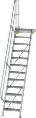 Image de Escalier aluminium avec plateforme 60° 300372