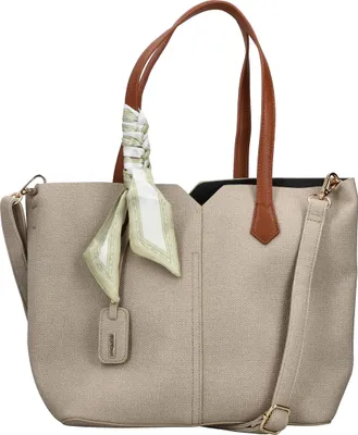 Immagine prodotto di Borsa shopper da donna Rieker con tracolla e foulard H1045, colore: beige