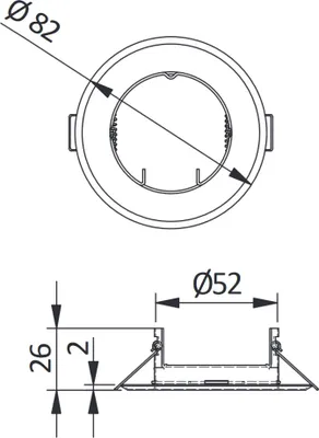 Produktbild von LED Einbaurahmen Einbaustrahler Einbauring Rahmen Rund Ø82mm Weiß