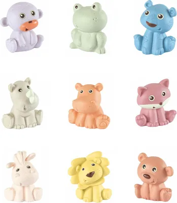 Produktbild von Gummitiere für die Badewanne, 3 Stück, 6 cm