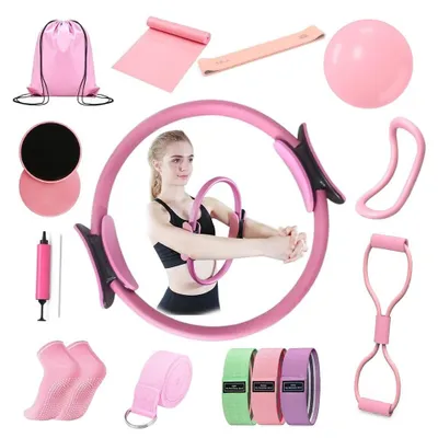 Produktbild von Pilates Ring Set mit 15 Essentiellen Zubehörteilen