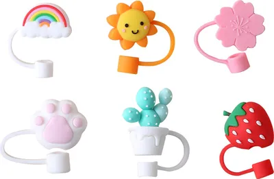 Produktbild von Cartoon Strohhalm Staubkappe Universal Strohhalm Staubkappe Silikon Strohdeckel