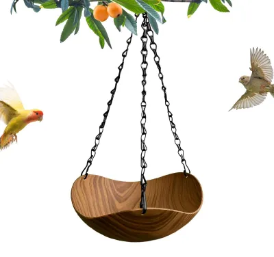 Immagine prodotto di Bagno per uccelli da giardino con design in legno