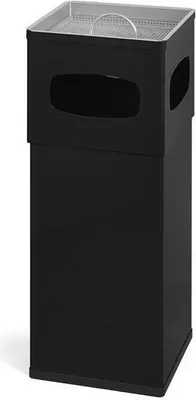 Produktbild von Ascher-Papierkorb aus Aluminium - Schwarz