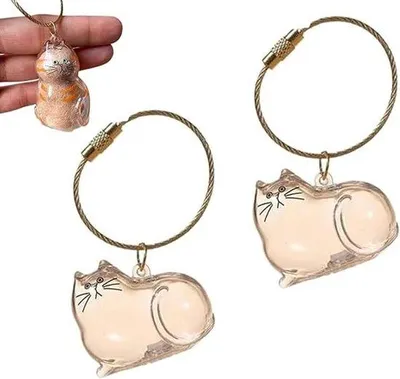 Produktbild von Kätzennasen-Souvenierbehälter - Haaropvangbehälter in Form einer Katzenhaarsträhne - Tierhaar-Sammlungskarton - 2 Stück