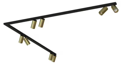 Produktbild von Strahler Metall Messing GU10 verstellbar in Schwarz Modern Spot