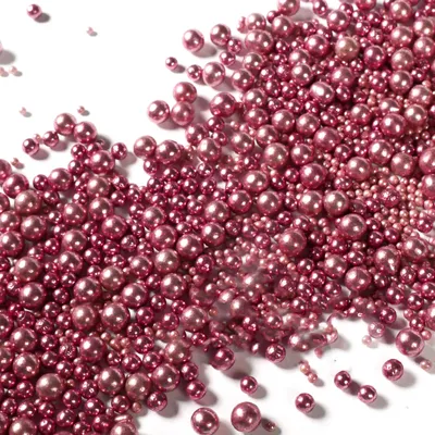 Produktbild von Streuselheld Glamour Pink 80g Zuckerperlen Rosa Metallic Glanz Streudekor Mix verschiedene Größen