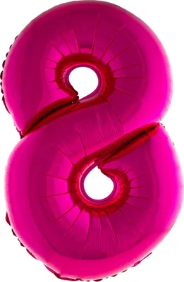 Produktbild von XXL Zahlen Folienballon 100 cm - Pink Zahl 8