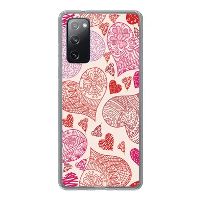 Produktbild von MuchoWow® Handyhülle Schutzhülle Hülle für Samsung Galaxy S20 FE Eine Illustration mit rosa und roten Herzen Silikon Softcase Handy Hülle - Abdeckung
