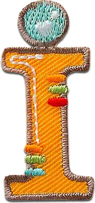 Produktbild von Buchstabe I 3.9 x 1.8 cm: Alphabet Buchstabe Einzeln Auswählbar - Aufnäher, Bügelbild, Aufbügler, Applikationen, Patches, Flicken, Zum Aufbügeln