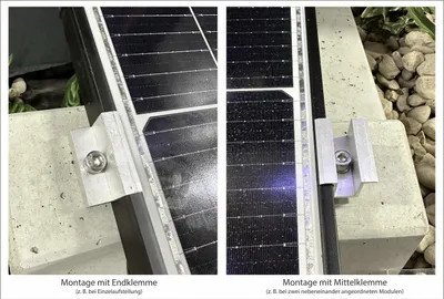 Produktbild von Kann Solarmodulhalter 80 x 11,3-25,4 x 12 cm grau