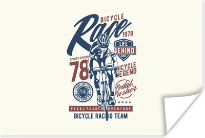 Produktbild von MuchoWow® Poster Straßenradsport - Rennen - Vintage 120x80 cm - Bilder