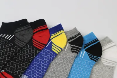 Produktbild von Sportsocken Damen Herren 5 Paar Atmungsaktiv Bunte Sneaker Socken 38-46, A0633