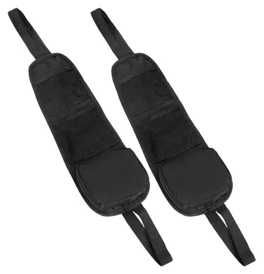 Produktbild von 2 Stück Auto Organizer Netztaschen faltbar, Autositz Seitenorganisator Aufhängetasche mit mehreren Taschen, Schwarz