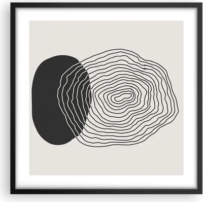 Produktbild von Gerahmtes Poster - Schwarzer Rahmen - Abstraktion Fleck Gläser - 50x50 cm - Wand Bild - Wanddeko - Wandbilder - Wandposter - Bilderrahmen - Bilder - Kunstdruck - Wandbild - P2BAC50x50-4325