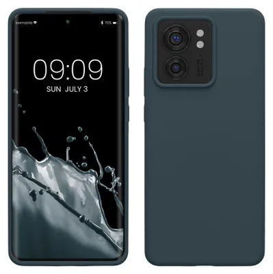 Produktbild von kwmobile Handyhülle für Motorola Edge 40 Hülle - Case Silikon - Kabelloses Laden - Schutzhülle Cover in Dunkler Schiefer