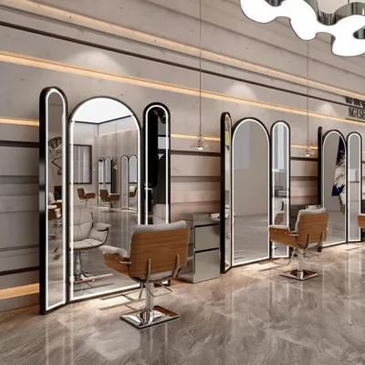 Obrázek produktu pro Konzola konzole kadeřnická barberská kosmetická zrcadlo LED rám hliníková 200x70x30 PRO